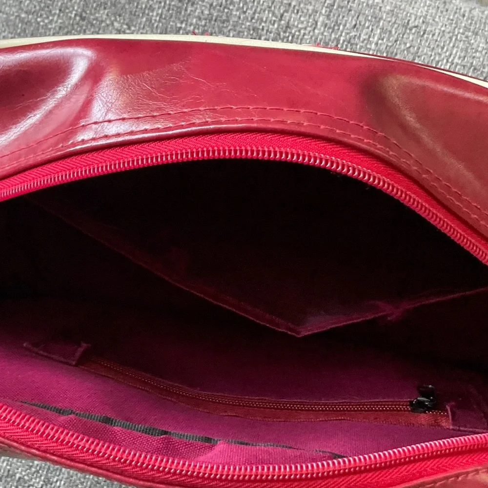 Red and Blue Retro Messenger Bag